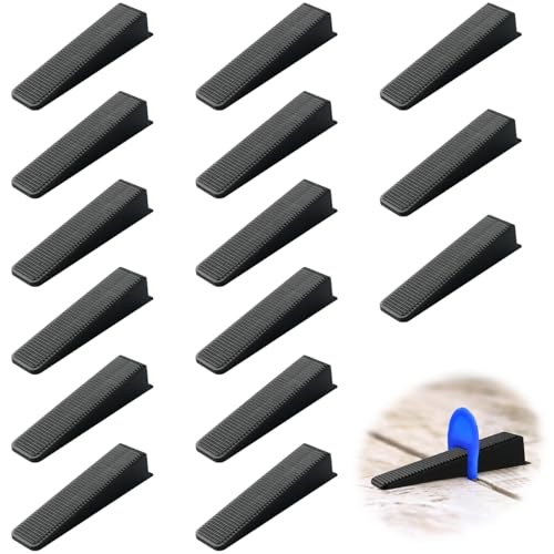 BOUMVID 20 Pcs Fence Panel Plastic Wedges Stop Fence Rattling Clips Black Tile Wedges for Repair Laying Ceramic