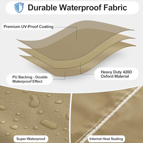 OutdoorLines-Waterproof-Outdoor-Patio-Heater-Covers-with-Zipper-and-Storage-Bag-Dust-proof-UV-Resistant-Windproof-Propane-Heavy-Duty-Heater-Cover-for-Standing-Heater-1-Pack-89Hx33Dx19B-inch-Camel OutdoorLines Waterproof Outdoor Patio Heater Covers with Zipper and Storage Bag Dust proof UV Resistant Windproof Propane Heavy Duty Heater Cover for Standing Heater 1 Pack 89Hx33Dx19B inch Camel