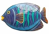 Hand-chiseled and Painted Tropical Metal Art Wall Decor Fish