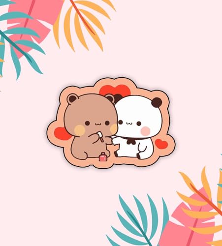 Image of Gift Me Bazar Wooden Fridge Magnet for Refrigerator Stylish | Decorative Items for Kitchen | Magnet for Almirah | Washing Machine | Indian Souvenir Gift Items (Bubu & Dudu Cartoon)