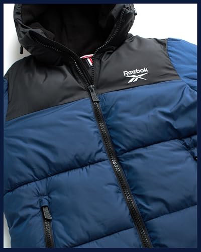 Image of Reebok Mens Winter Jacket - Warm Heavyweight Mens Winter Coat - Wind Water Resistant Insulated Quilted Puffer Jackets for Men