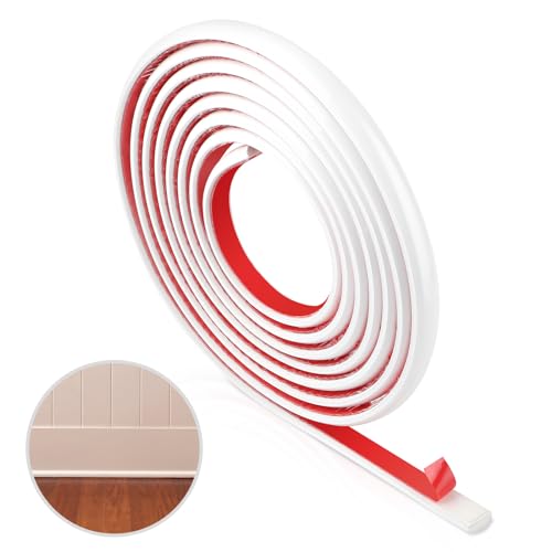 EFUTURETIME 3m Moldura Flexible Autoadhesiva, ribete, Tiras Decorativas de Techo, para DIY,Bordes de Marcos de Cuadros,Armarios,Decoración (Blanco Brillante)