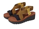 Fly London Yabi922fly Sandalia Mujer, Bumblebee Camel Negro, 37 EU