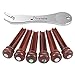 Donner 6PCS Acoustic Guitar Cocobolo Bridge Pins Inlaid 3mm Green Abalone Dot with Guitar Pins Puller and Sandpaper Acoustic Guitar DIY Replacement Parts