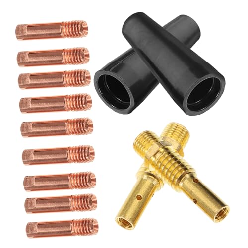 SOLUSTRE 24pcs S100l Mig/mag Welding Nozzle Tips Replacement Gas Nozzle Welder Parts Welding Tools for