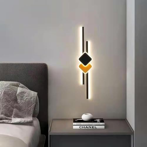 Lámpara de Techo de Tira Larga para decoración del hogar, Apliques de Pared LED lineales de Estilo Minimalista nórdico, Color Blanco y Negro, para baño, Dormitorio, Pasillo, etc.