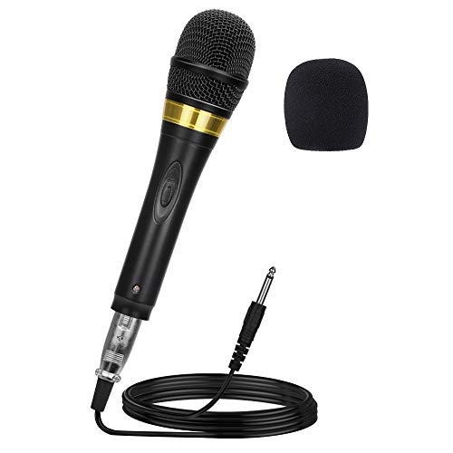 Ankuka Pro Vocal Dynamic Karaoke Microphone with XLR to 6.35mm Cable for Audio Connection, Professional Handheld Mic with 13ft Wire for Stage Karaoke Singing Recording Speech Wedding Indoor Outdoor
