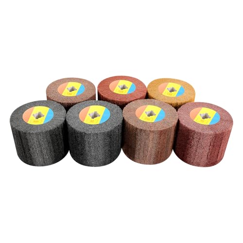 7Pcs 4-Inch Polishing Wheels Kit, Buffing Wheels Set, 60# 80# 120# 180# 240# 320# 600#, for Stainless Steel Aluminum Copper