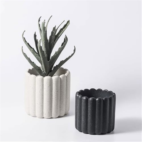 Pot de fleurs en ciment stable pour éviter les basculements sur le rebord de fenêtre - 4