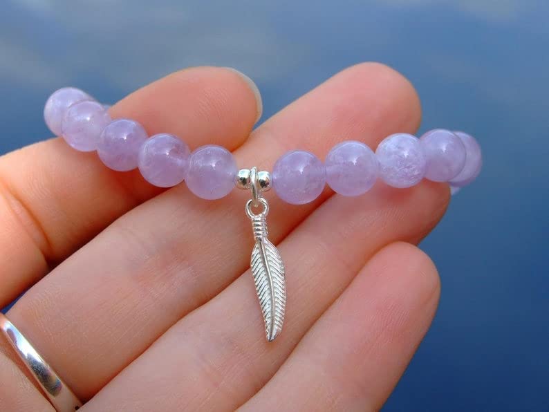 Bracelet améthyste rose 8mm LKBEADS pour méditation et yoga - 2
