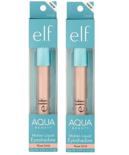 Pack of 2 e.l.f. Aqua Beauty Molten Liquid Eyeshadow, Rose Gold 57030