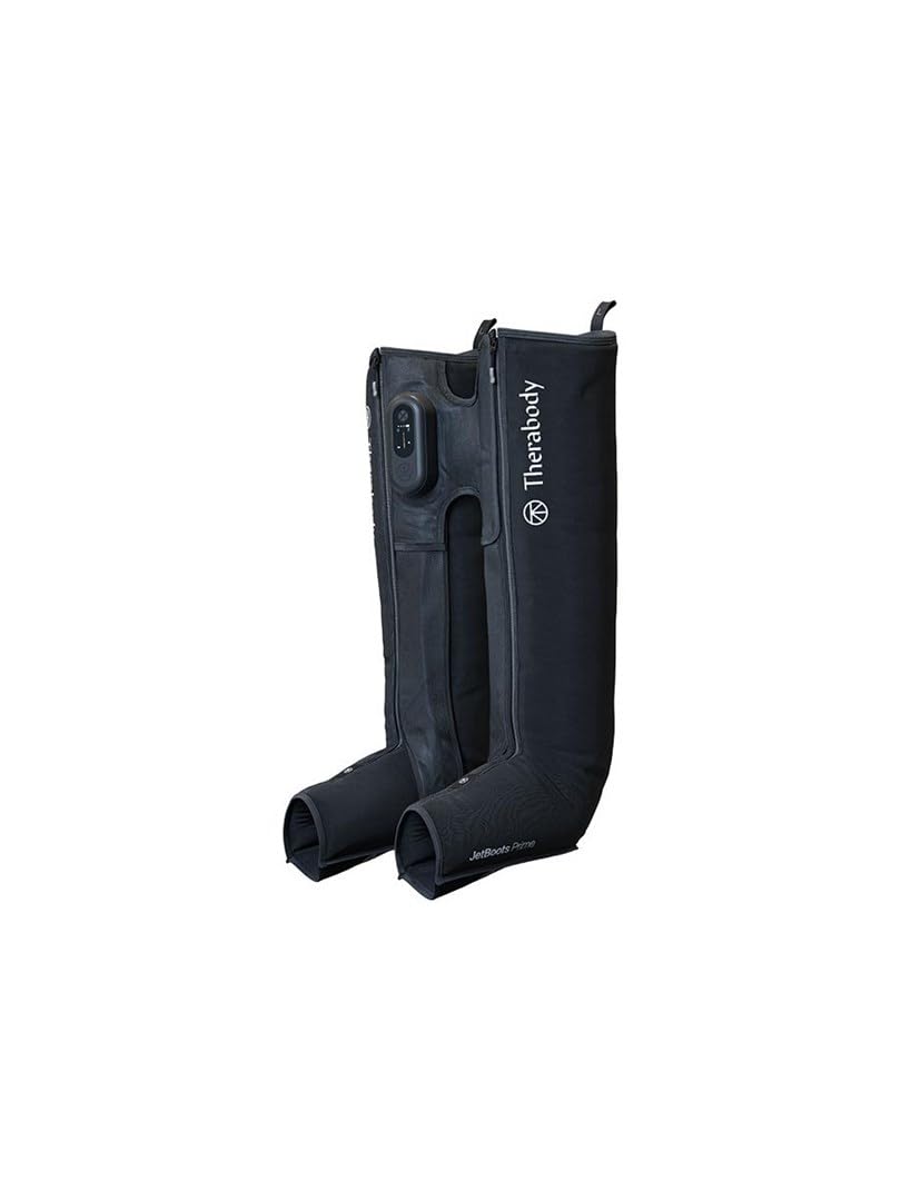 Therabody JetBoots Prime - Botas de compresión inalámbricas ultra portátiles para una fácil recuperación muscular de las piernas, manga de compresión para pantorrillas, piernas y muslos con