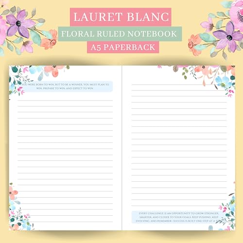 Image of LAURET BLANC Ruled Notebook- A5 Size, 144 Lined Pages, 90 GSM, Paperback (Make Yourself A Priority)