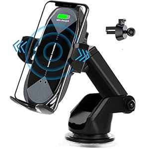 Wireless Car Charger Mount,HonShoop Auto-Clamping Qi 10W7.5W Fast Charging Car Phone Mount Air Vent Compatible with…