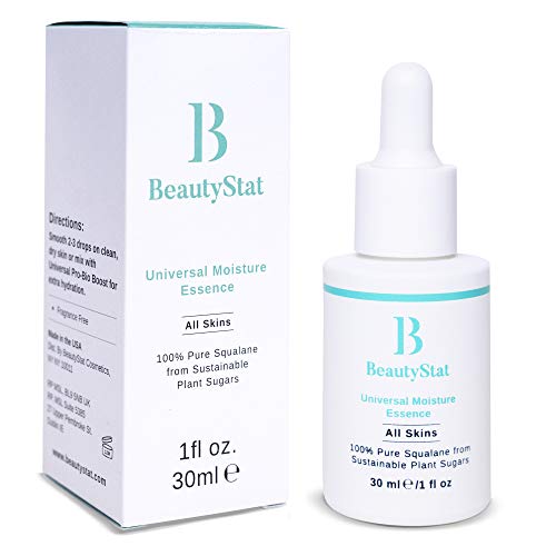 BeautyStat Cosmetics Universal Moisture Essence, 100% Pure Squalane, Face Oil, Moisturizer, 30ml, 1oz