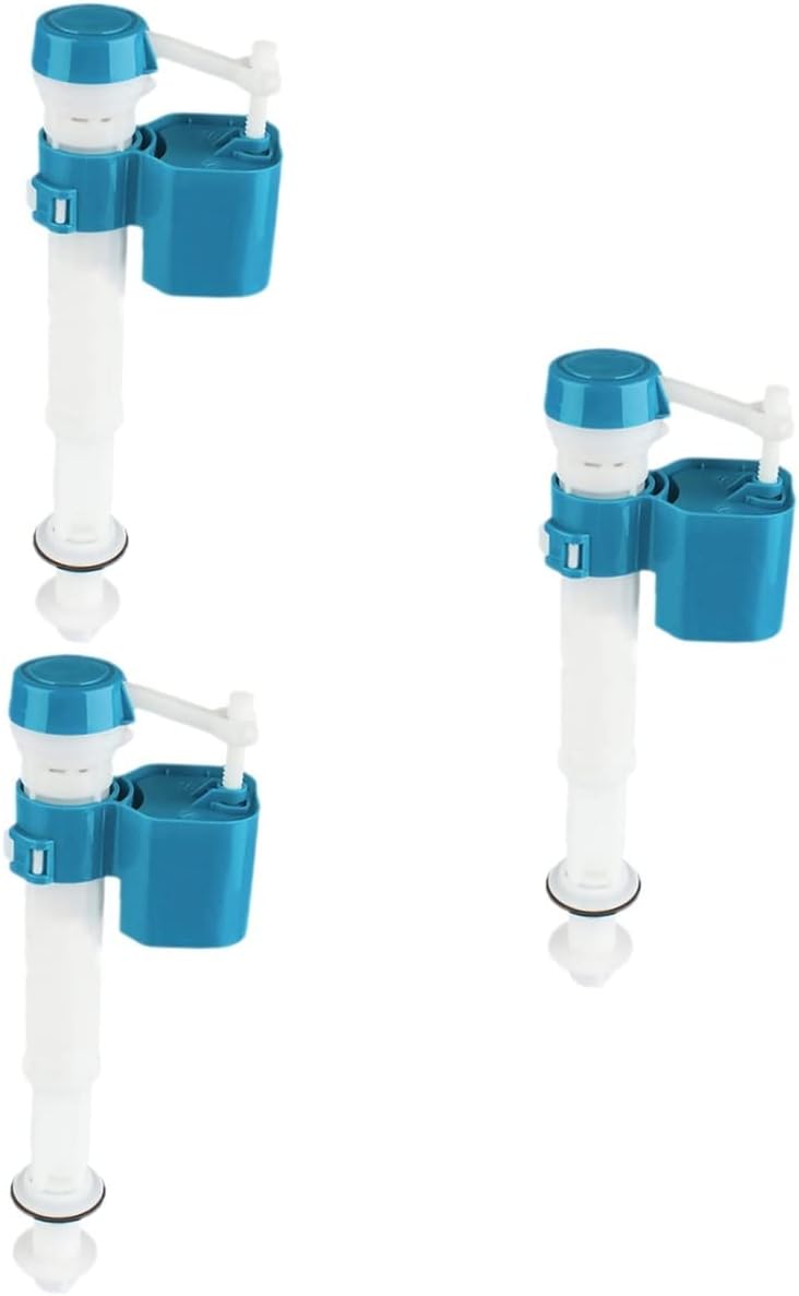 3pcs Toilet Tank Fill Valve Toilet Inlet Valve Water Saver Flush Valve Flush Drain Valve Repair Flush Valve for Toilet Silent Split whelping kit to Pump Water abs Button