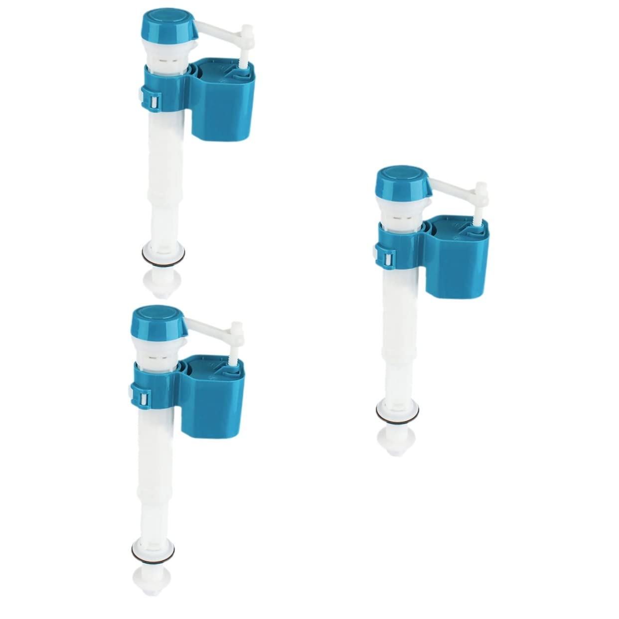 3pcs Toilet Tank Fill Valve Toilet Inlet Valve Water Saver Flush Valve Flush Drain Valve Repair Flush Valve for Toilet Silent Split whelping kit to Pump Water abs Button
