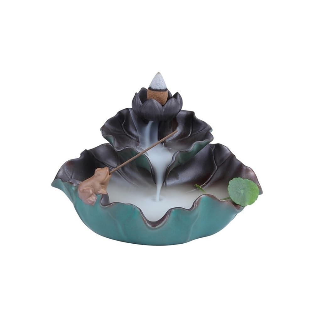 Incense Holder, Creative Ceramic Incense Burner Indoor Reverse Flow Holder Ornament