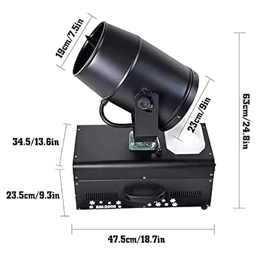 Máquina generadora de nieve DRYIC, máquina profesional de copos de nieve de 2000 W, con control remoto y efecto de ventisca con giro de 180° miniatura 5