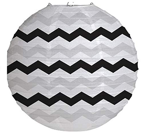 Creative Converting 12-Inch Round Lantern, Black Velvet