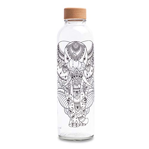 Carrybottles Glastrinkflasche 0,7l (Elephant)| Sportflasche,...