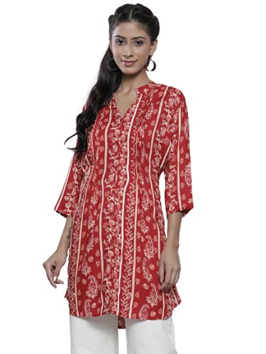 Image of One femme Women's Pleated Printed Tunic Shirt