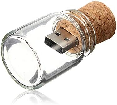 32GB USB Stick Cute Bottle Flash Drive Drift Jar USB 2.0 Memory Stick Glass Thumb Drive 32 GB Cool Cork Pendrive Kepmem Adorable Jump Drives Data Storage Zip Drive Gift for Birthday, Festival