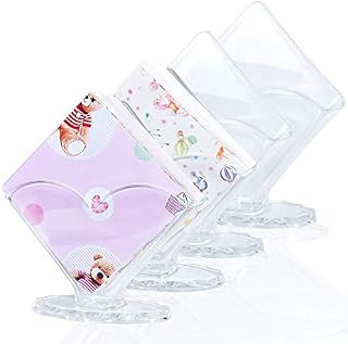 4 Pack Napkin Holder Akamino Acrylic Cocktail Napkin Holder for Bathroom Kitchen Dining Table, Coffee Filter Holder Hotel Restaurant décor, Clear