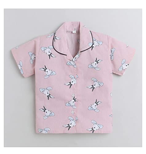 Image of Cotton Printed Night Dress Soft Night Suit Sleepwear Nightwear Set Unisex Kids Wear