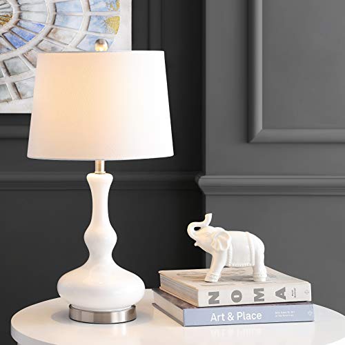 Lámpara de mesa moderna SAFAVIEH 26 pulgadas blanco/níquel miniatura 2