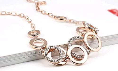 Shining Diva Fashion AAA Crystal 18k Rose Gold Stylish Jewellery for Women and Girls