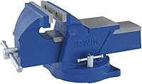 IRWIN 6-Inch Heavy-Duty Multi-Use Bench Vise - 3000+ lbs Clamping Pressure, Swivel Base, Anvil (4935506)