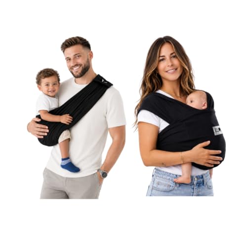 Baby K'tan Original Pre-Wrapped Baby Carrier & Wrap, Black, Small