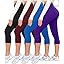 Capris - Black/Wine Red/Sapphire/Violet