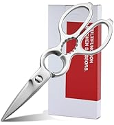 Stainless Steel Kitchen Shears Heavy Duty Full-Steel Forged Metal Scissors for Food, Professional...