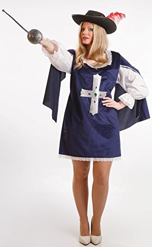 Disfraz de mosquetera. Talla mujer adulto, talla 44 Cover