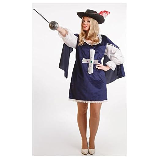 Disfraz de mosquetera. Talla mujer adulto, talla 44