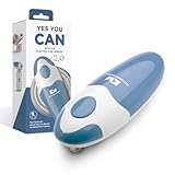 Kitchen Mama Auto 2.0 Ouvre-boîte électrique : la lame raffinée ouvre presque toutes les boîtes de conserve - automatique, mains libres, bord lisse, sans danger pour les aliments (Bleu Morandi)