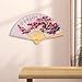 Alipis Folding Hand Fan for Women - Foldable Chinese Japanese Vintage Bamboo Silk Fan - for Hot Flash Church Decoration EDM Music Festival Dance Party Performance