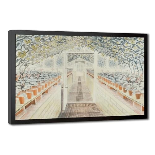 Impression sur toile Eric Ravilious decoration murale salon tableau vintage serre tomates