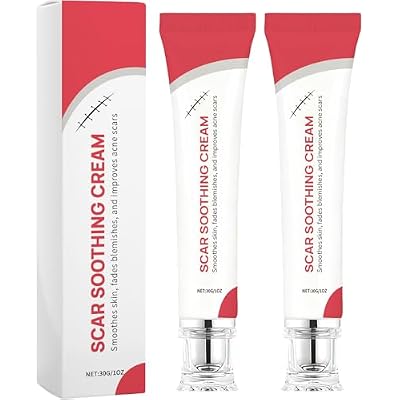 Scar Soothing Cream & Smoothing Cream for Scars - Gentle Care for Sensitive Skin, Helps Improve Appearance of Scars, Reduces Redness, Lightweight Non-Greasy Formula(2 PCS)