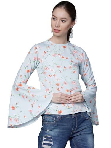 Image of Tokyo Talkies Women's Long Sleeves Round Neck Printed Tops| Stylish | Casual Wear