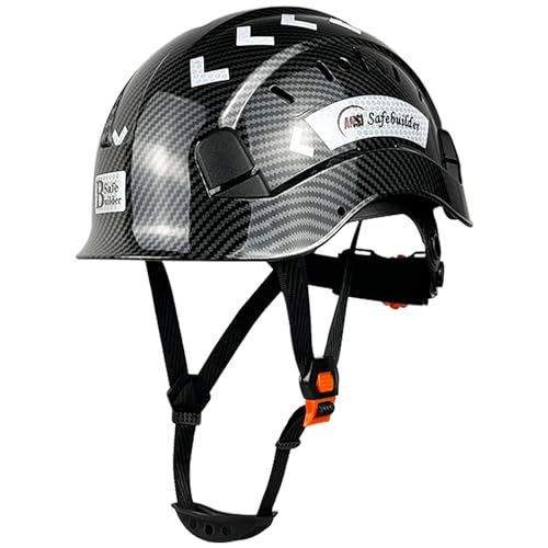 Construction Safety Helmet ABS Hard Hat Adjustable Ventilation System Hardhats Industrial Work Head Protection for Men Certified ANSI/ISEA Z89.1