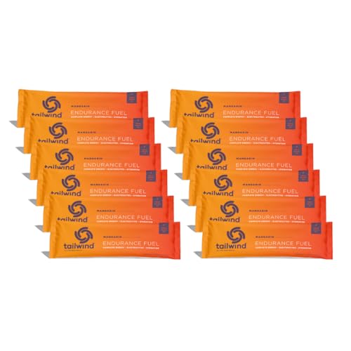 Tailwind Nutrition Endurance Fuel, Grab-and-Go Hydration Drink Mix with Electrolytes, Non-GMO, Free of Soy, Dairy, and Gluten, Vegan, Mandarin Orange, Pack of 12