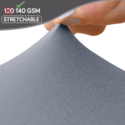 Image of HOKIPO 'SereneSolids' 140 GSM Shell Chair Cover, Mid Century Modern Dining Chair Cover, Pack of 1, Smokey Grey (AR-6248-SGRY)