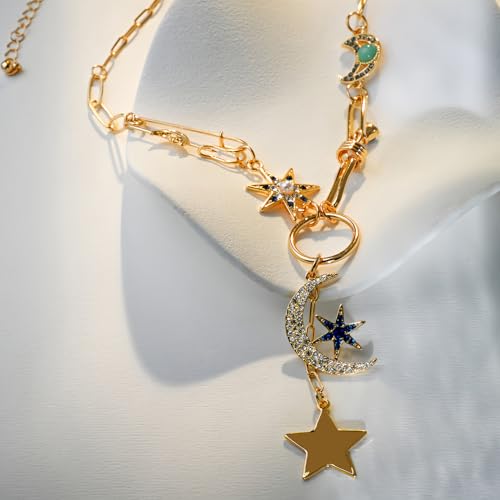 Sun Heart Necklace for Women 18K Gold Plated Heart Pendent Necklace Chunky Chain Choker Necklace Hip Hop Charm Necklace Unisex Necklace3