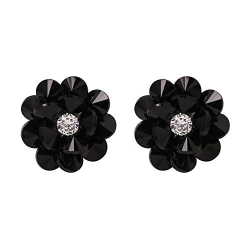 Dekorative Schuhclips Strass Blume Buckle Hochzeit Prom Schuh-Dekorationen Clips (Black) thumbnail