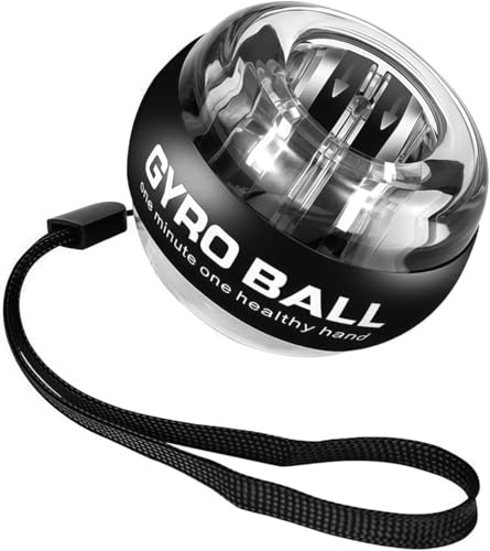 Wxyjxqy Gyro/Torque Ball Hand Exerciser 5-Gear Color-Changing Light
