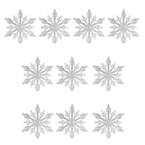 10 copos de nieve decoraciones de Navidad y adornos de boda de invierno 2