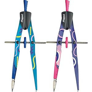 Maped Bow Precision System Fancy Kompas (Verschillende Kleuren), paars of blauw, 291013